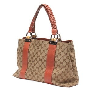 Gucci Bamboo Bag Canvas GG Tote